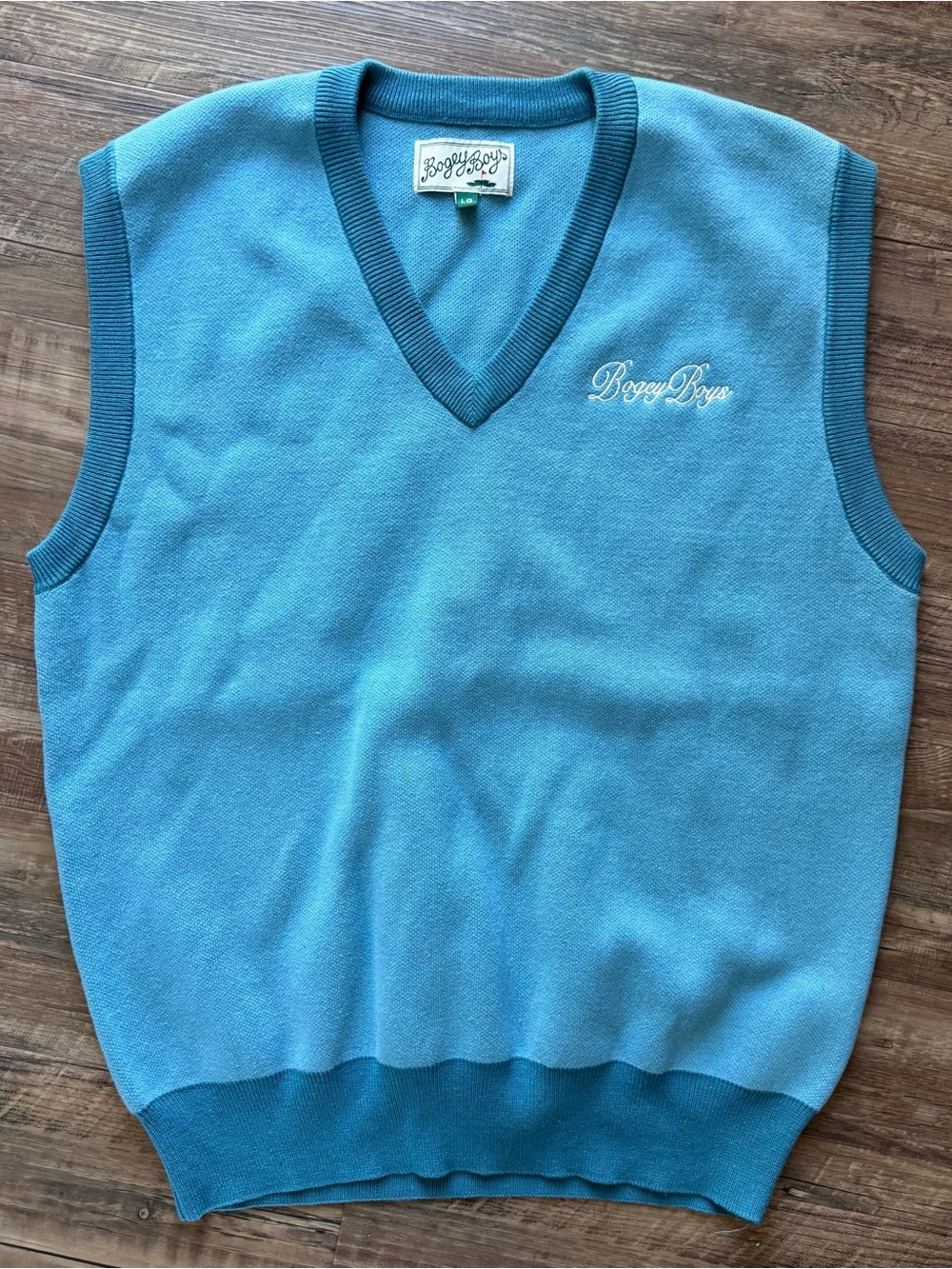 Bogey Boys Large V-Neck Cotton Sweater Vest Golf Retro Preppy Knit Macklemore